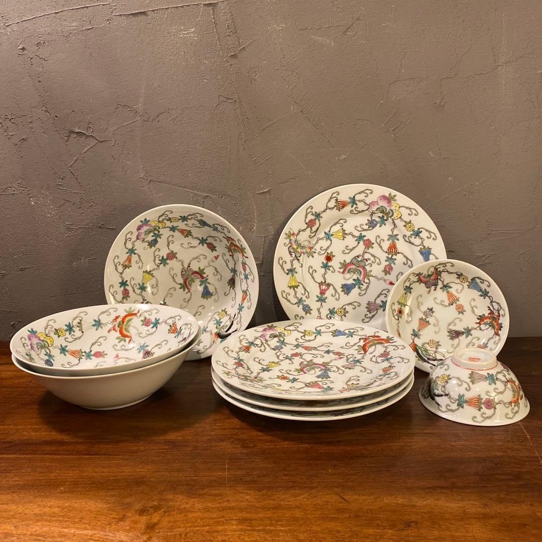 中国景徳鎮 中華食器 9点まとめ売り セール 稀少 ラーメンどんぶり 中国景徳鎮 中華食器 9点まとめ売り セール 稀少 ラーメンどんぶり 景徳