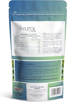 Xylitol Sweetener - 250g Natural Sugar Substitute, Keto Sweetener, Diabetic Sugar, Xylitol Sugar Alternative
