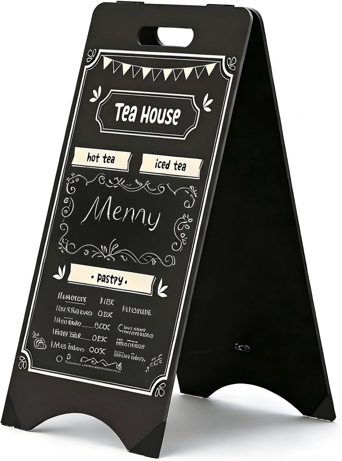 A-Frame Chalkboard 15"×30" Double-Sided Sandwich Chalkboard- Foldable Sturdy Outdoor Sandwich Board for Restaurant, Wedding & Business