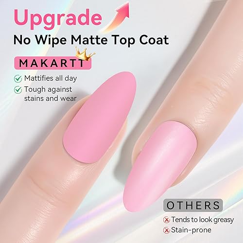 Miniatura 9 de Makartt Esmalte de uñas de gel con purpurina de 0.3 onzas líquidas, no se limpia, de larga duración, alto brillo, sin astillas, remojo por acetona