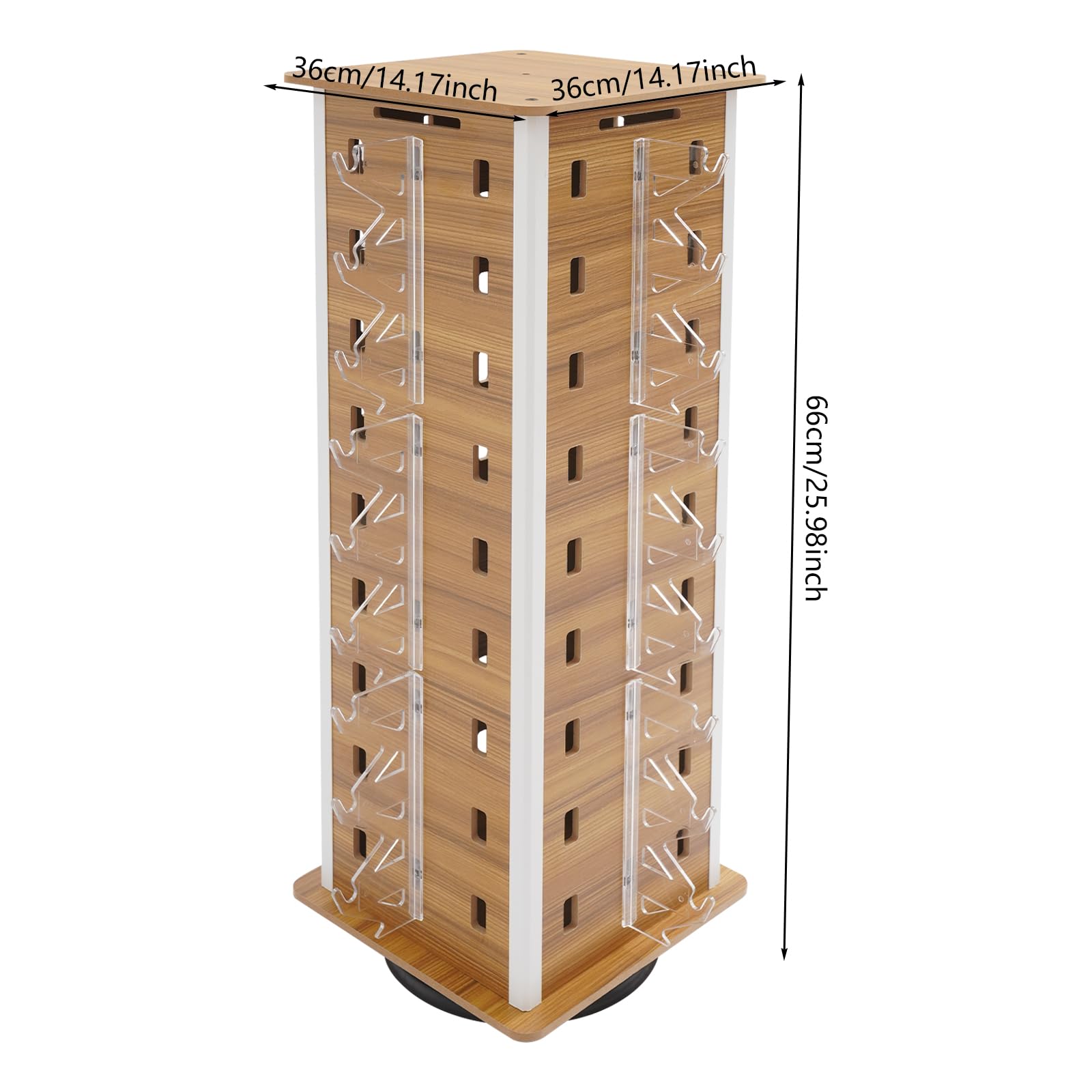 Display Rack Support de lunettes de soleil rotatif à 360° pour 36 paires de verres, support de présentation, porte-lunettes, présentoir moderne pour opticiens et boutiques