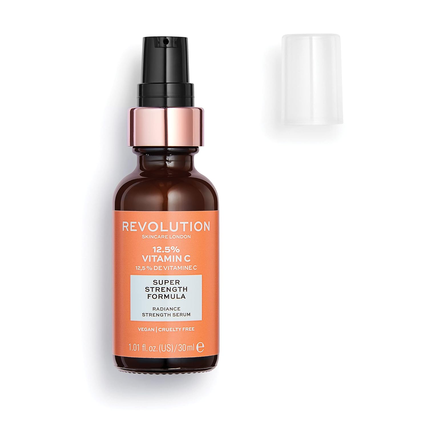 Revolution Skincare 12.5% Vitamin C Radiance Serum, Vitamin C Serum for Face, Leaves Skin Radiant and Provides Protection, Vegan & Cruelty Free, 30ml