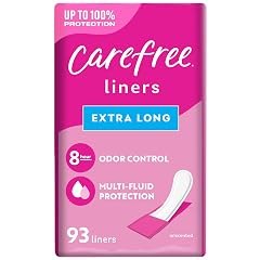 Carefree Regular Panty Liners Extra Long Unscented 93ct 8 Hour Odor Control