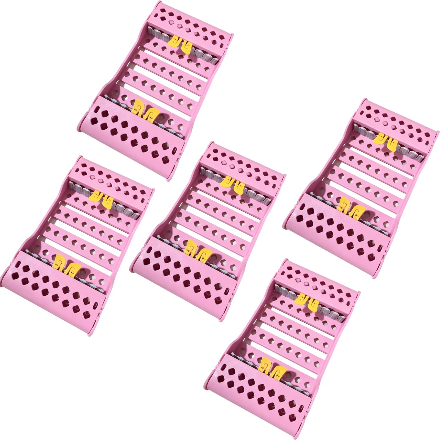 10 Pack Dental Instruments Sterilization Box Cassette for 8 Instruments 7.95" X 4.49"X 1.06" Dental Instruments Organizer Plastic Sterilization Tray Racks Box