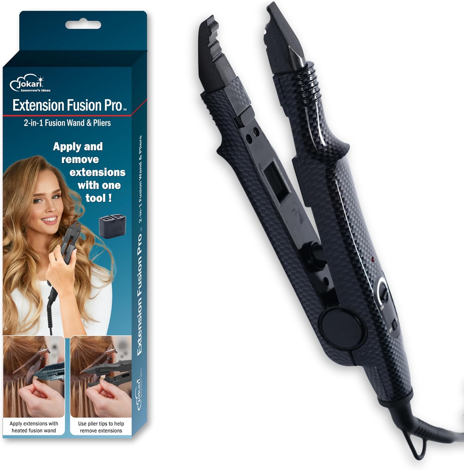 Jokari Extension Fusion Pro - Hair Extension Tool, Heated Fusion Wand, Keratin Fusion Tool, Adjustable Temperature Tool, Hair Extension Pliers
