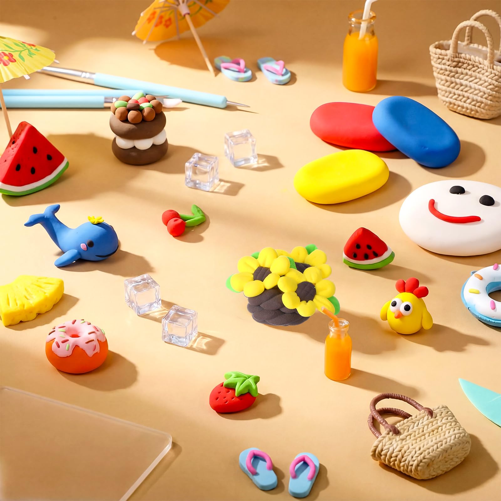 VioraWhite 144 pezzi di argilla secca all'aria, 2,154 g, kit di argilla morbida fai da te, in schiuma magica, per scolpire, regali per bambini, forniture scolastiche per feste, progetti artistici