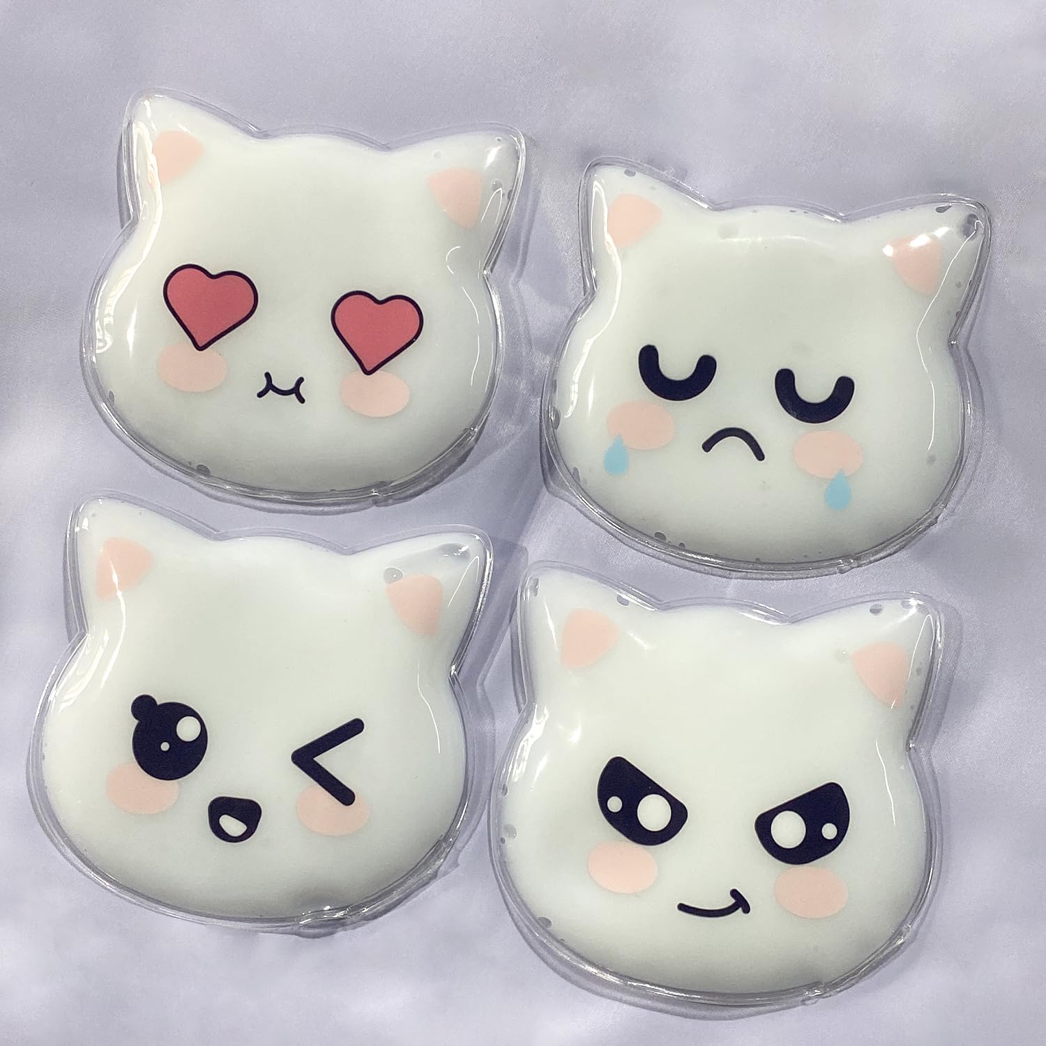Lot de 4 blocs de glace réutilisables en gel Boo Boo Boo pour enfants - Pour blessures d'enfants - Joli sac de glace pour déjeuner - Allaitement - Dents de sagesse - Soulage la douleur - Fièvre des