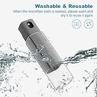 Vista 6 de Paquete de 4 limpiadores de pantalla 3 en 1, limpiador de niebla para pantalla táctil y paño de microfibra, solución de limpieza integrada, botella