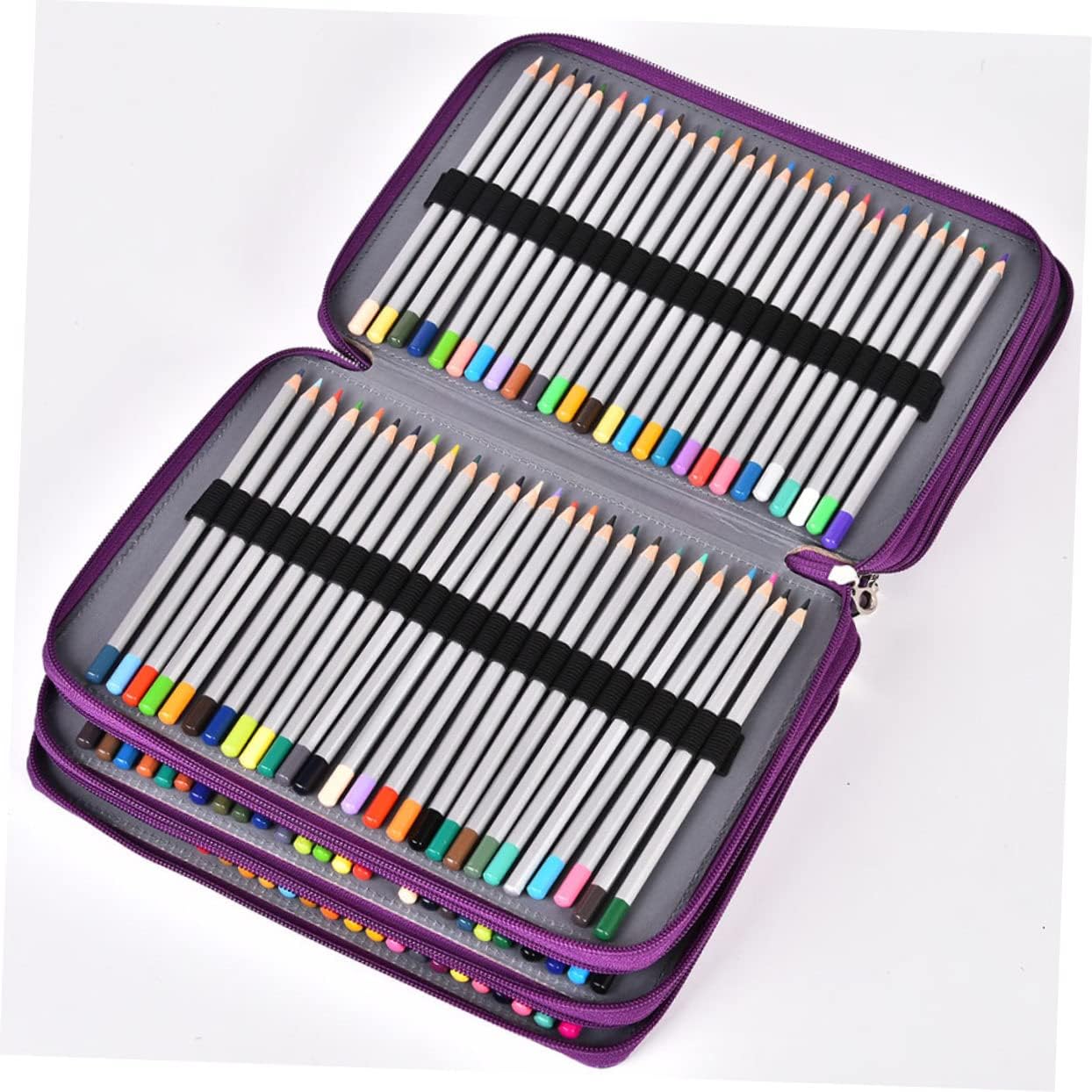 孔美術収納大容量ペンケース 多機能文具バッグ スリッシュなポー