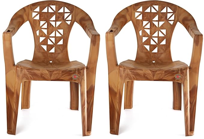 Cello Plastic Chairs Brown (Pack of 2) at Rs. 1750