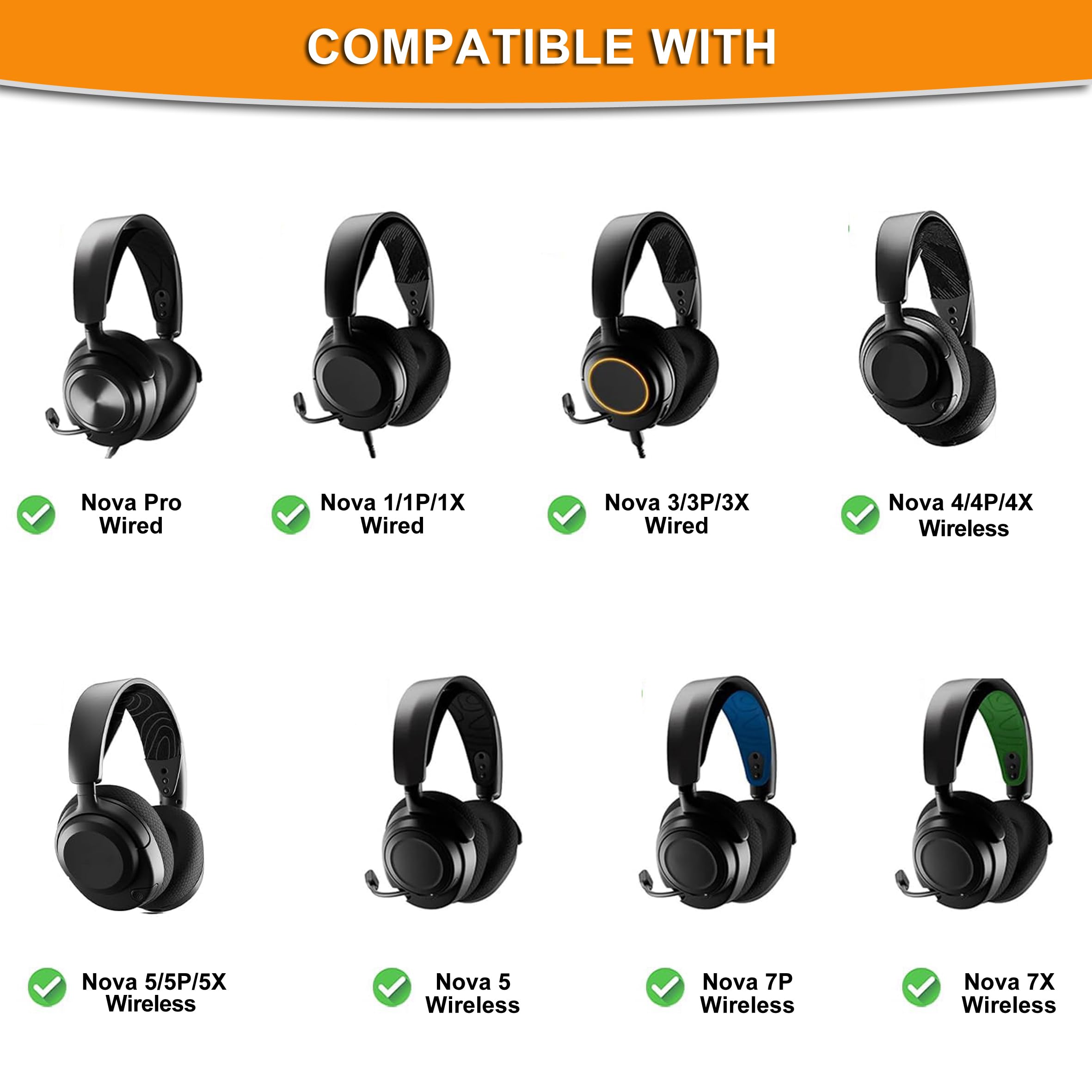 Geekria QuickFit - Cuscinetti auricolari di ricambio compatibili con cuffie cablate SteelSeries Arctis Nova Pro, parti di riparazione (nero Geekria QuickFit - Cuscinetti auricolari di ricambio compatibili con cuffie cablate SteelSeries Arctis Nova Pro, parti di riparazione (nero
