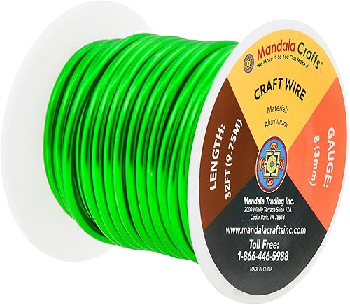 Miniatura 675 de Mandala Crafts - Alambre de aluminio anodizado de calibre 22 para hacer joyas - 137.2 m de alambre flexible surtido y coloreado - Doble para bonsái