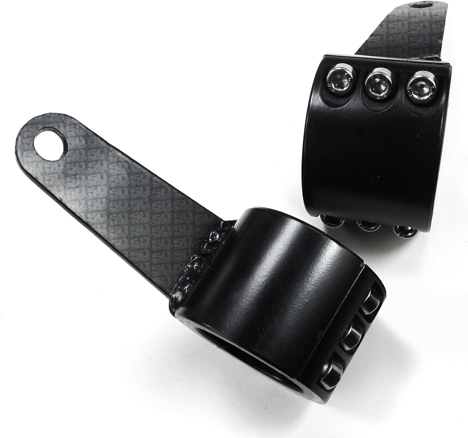 50 Caliber Racing Set of Two 40" Radius LED Light Bar Clamp on Mounting Brackets - Powdercoated Black - Fits RZR XP1000 and S 900 [5047A25]