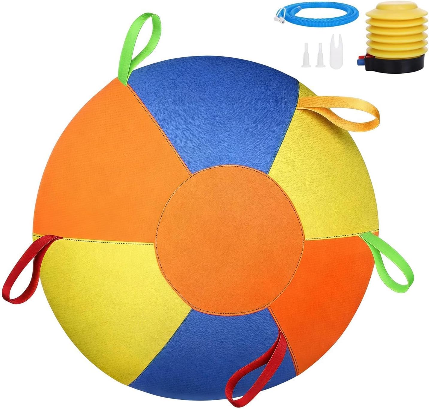 Dog Herding Ball - Large Inflatable Tear Resistant Interactive Toy, Handle Equipped Calming Ball, Hew Proof Fun | Outdoor Exercise Companion for Puppies, Water Play Pool and Yard Activity Australian