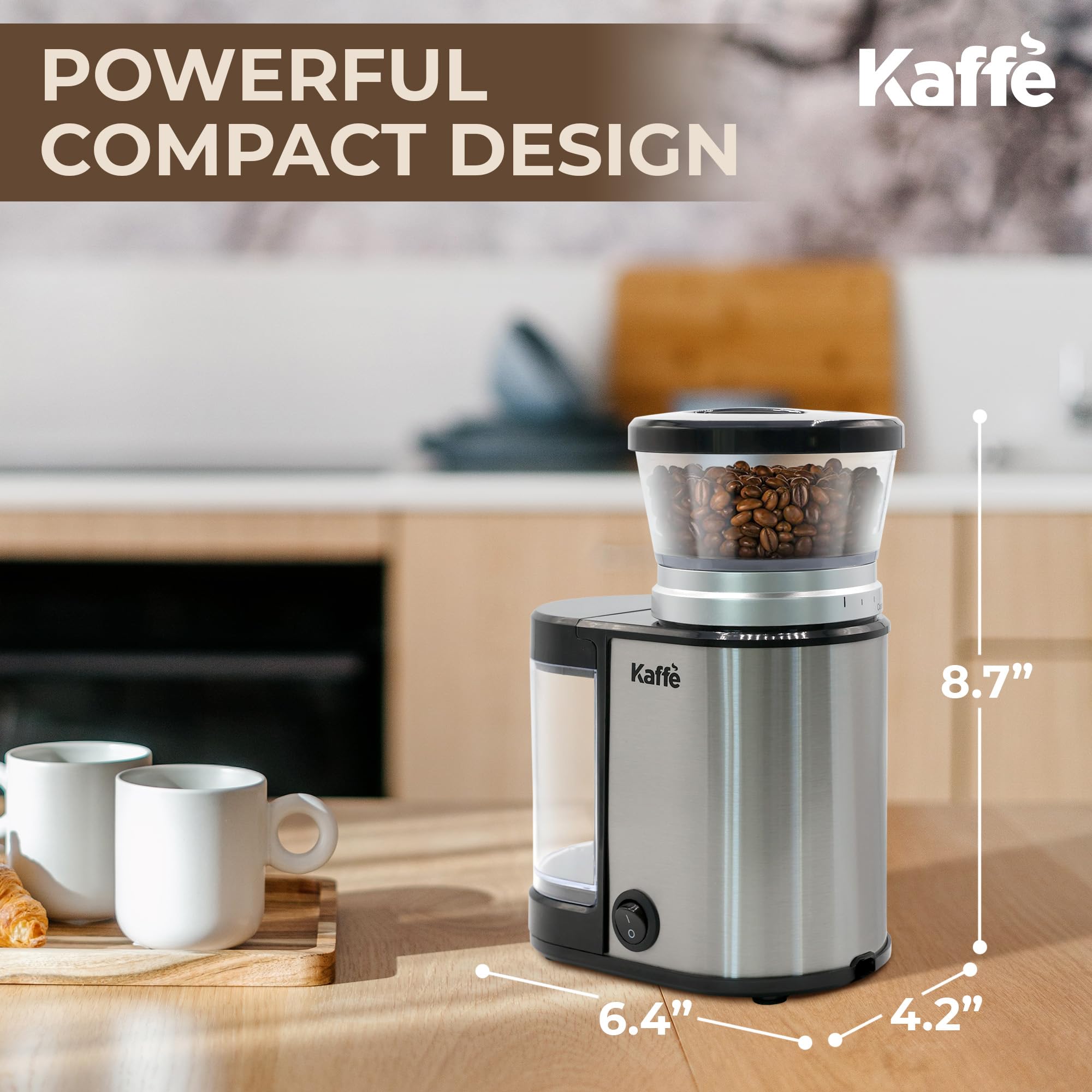 Kaffè Burr Coffee Grinder - Fresh Coffee! -6