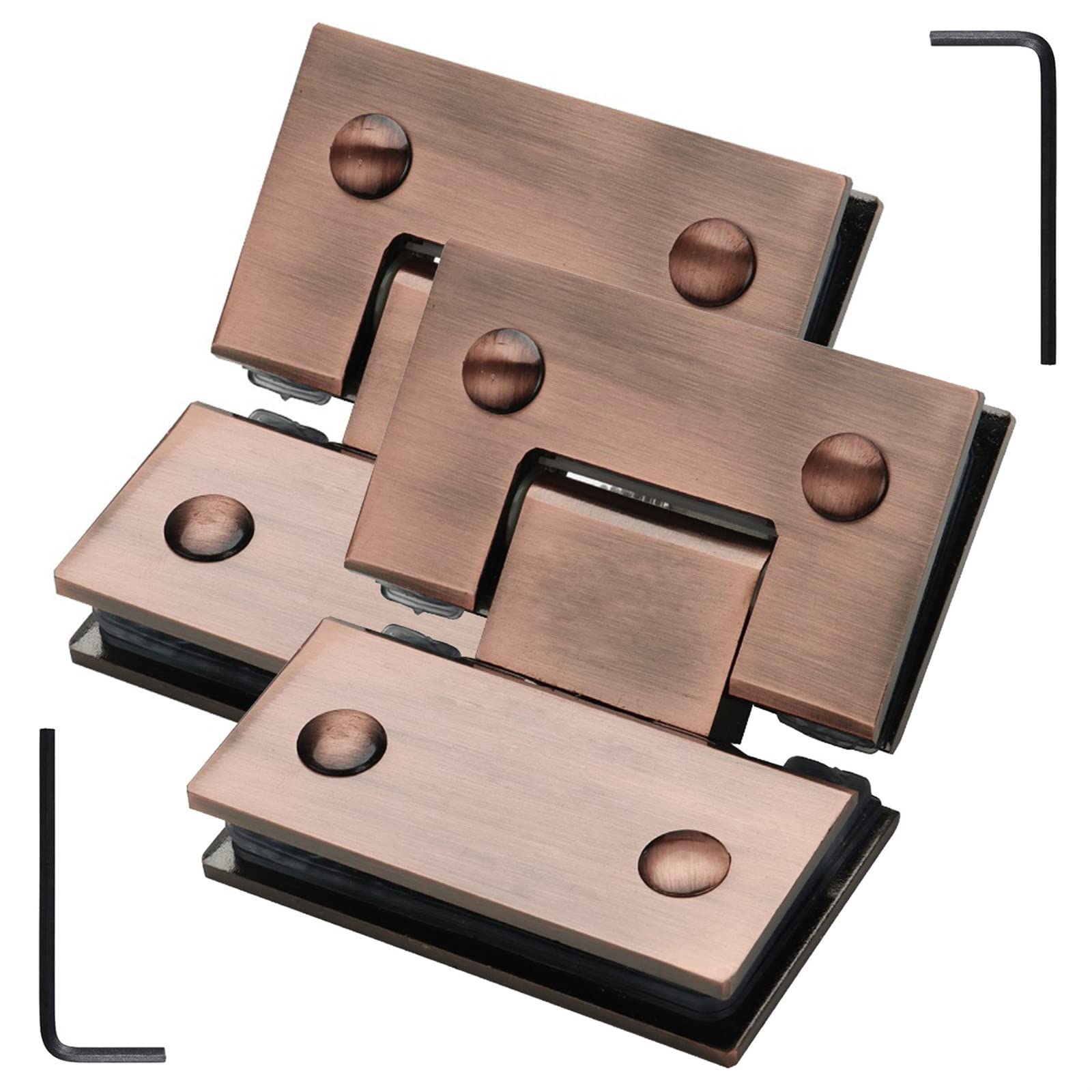 Myxjx One Color Hinges, 2 Pieces Of 304 Stainless Steel, 135° Two-Way Bathroom Glass Clip, 8-12Mm Frameless Shower Door Hinge