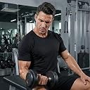 Towintec Sauna Shirt for Men Short Sleeve Sweat Suit Heat Trapping T-shirt Weight Loss Hot Suits Sports Gym Workout Shapewear, Blue, Medium gallery image