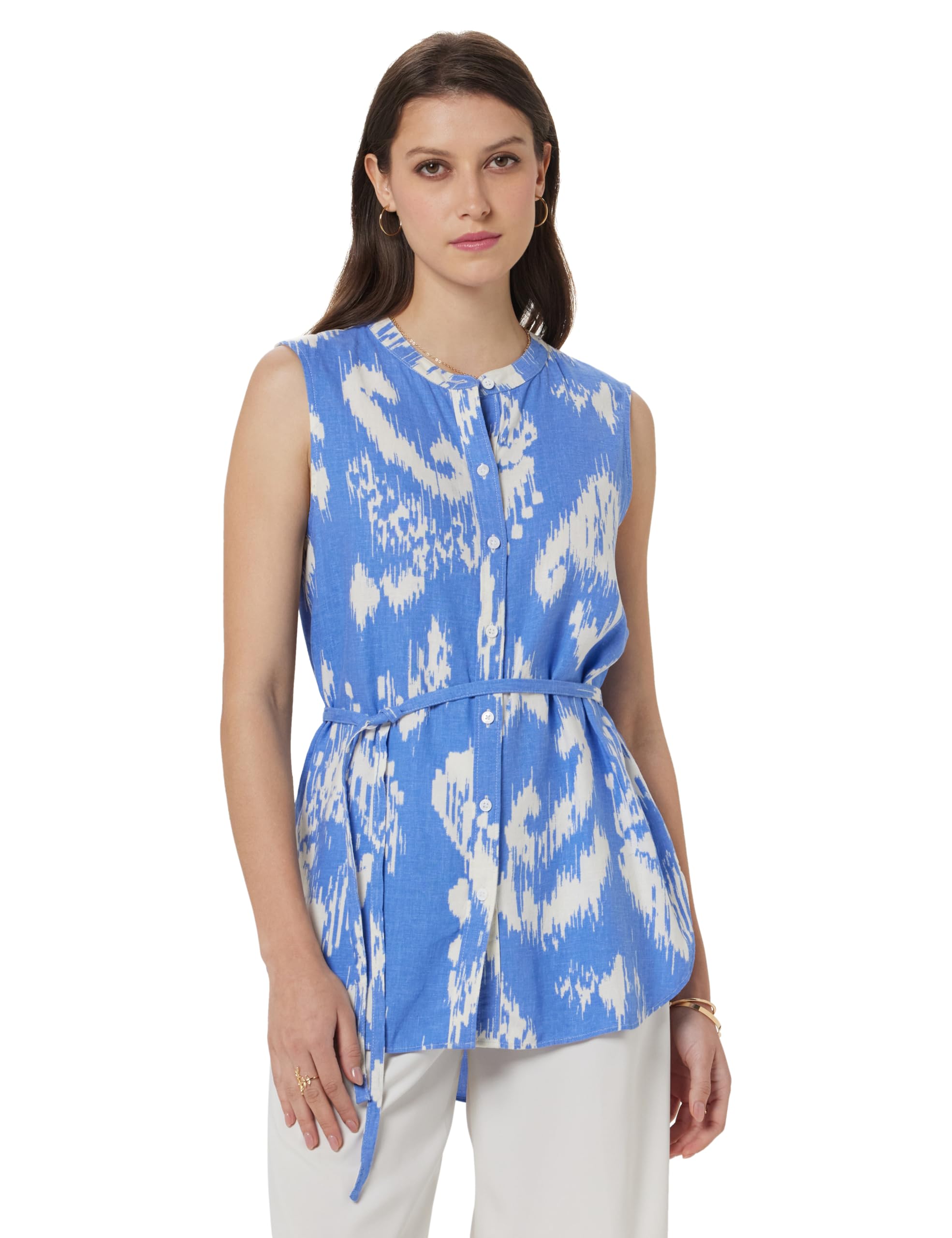 Women's Linen Regular Fit Sleeveless Top