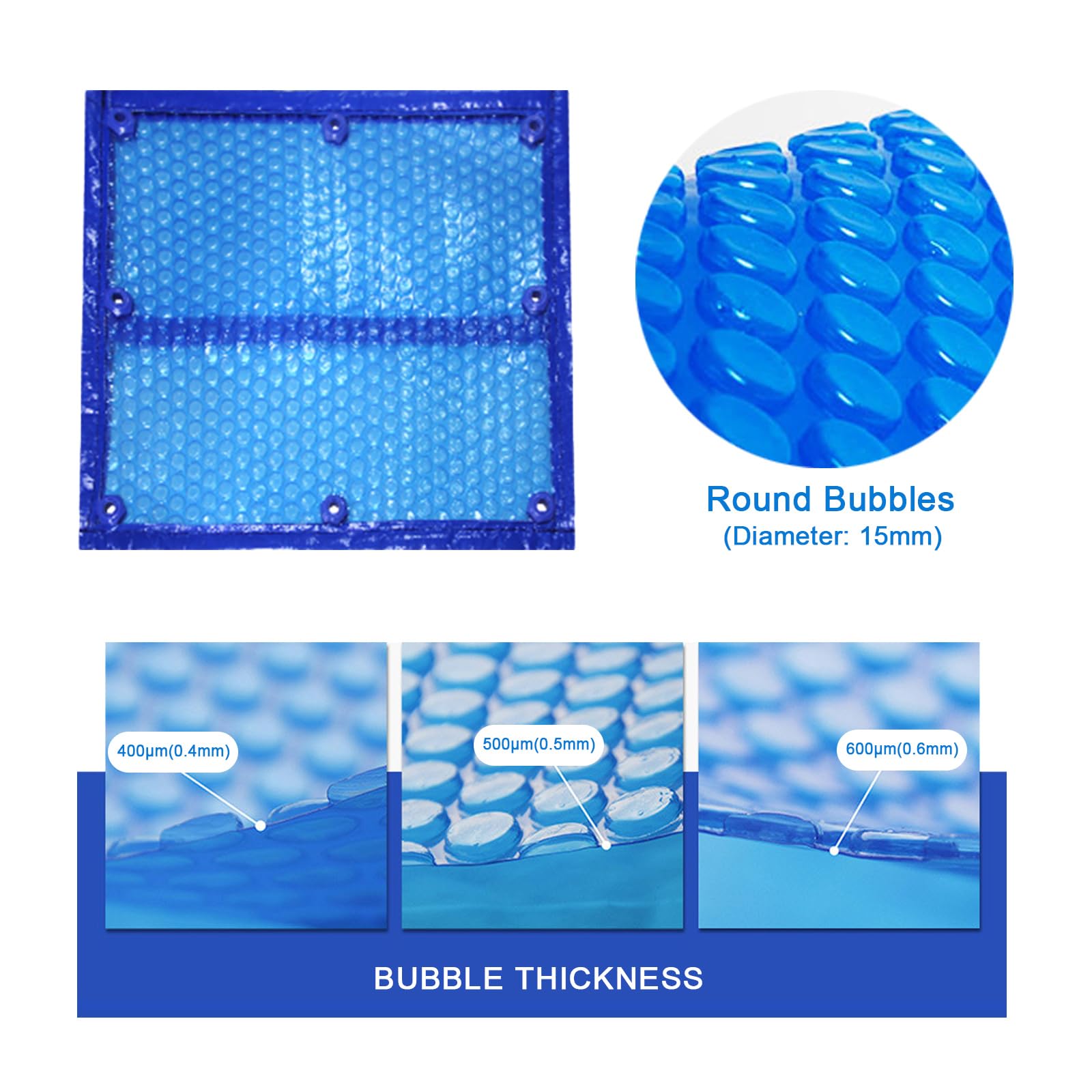 Carrete de piscina para cubiertas, rodillo telescópico de aluminio con ruedas y manivela para mantas solares, compatible con piscinas enterradas y sobre el suelo