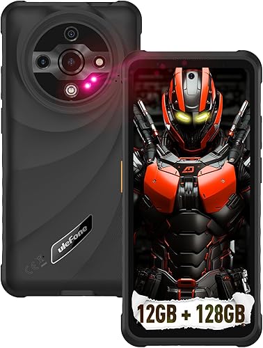 Ulefone Armor X31 - Teléfono resistente desbloqueado, 12 GB+128 GB MTK Helio G91 Android 15, cámara principal de 48 MP+20 MP, 6050 mAh, pantalla