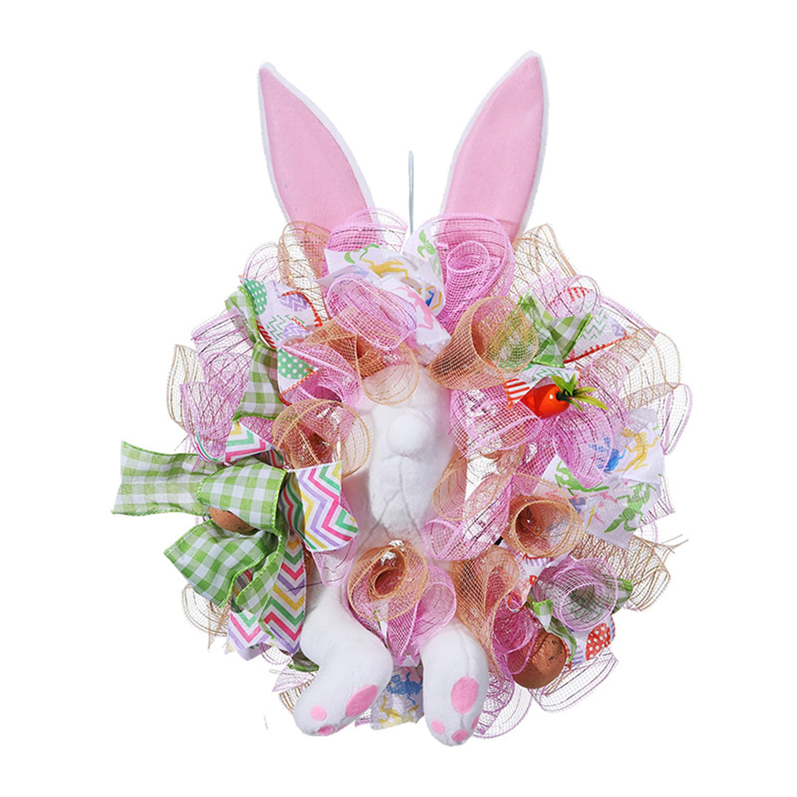 Tsophreniq / Blue Easter Flower Hoop Charm Delightful Flower Hoop Beautifully Crafted Easter Door Ornament Door Decor