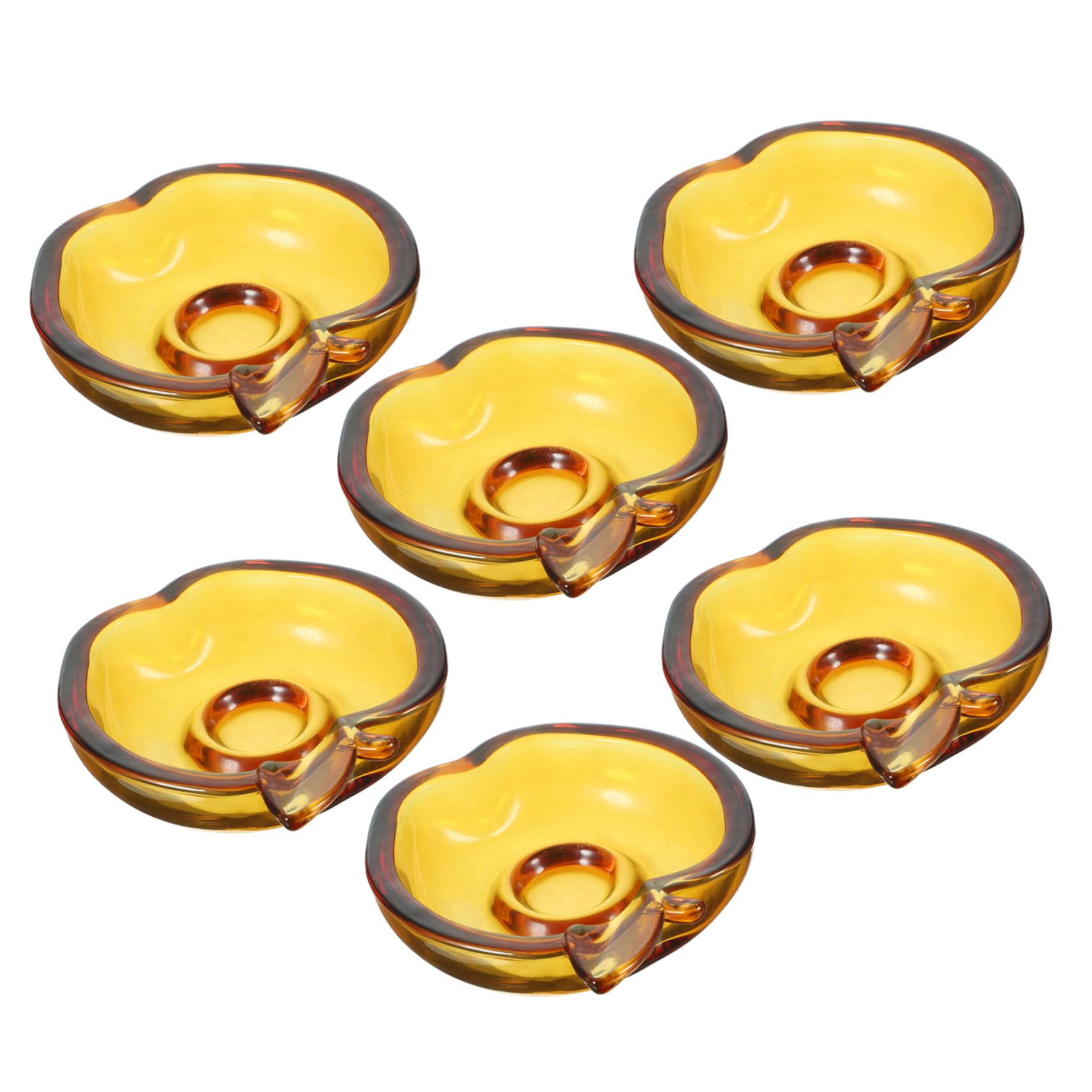 Assiette transparente en verre Mikikit x6 pour vinaigre et sauce