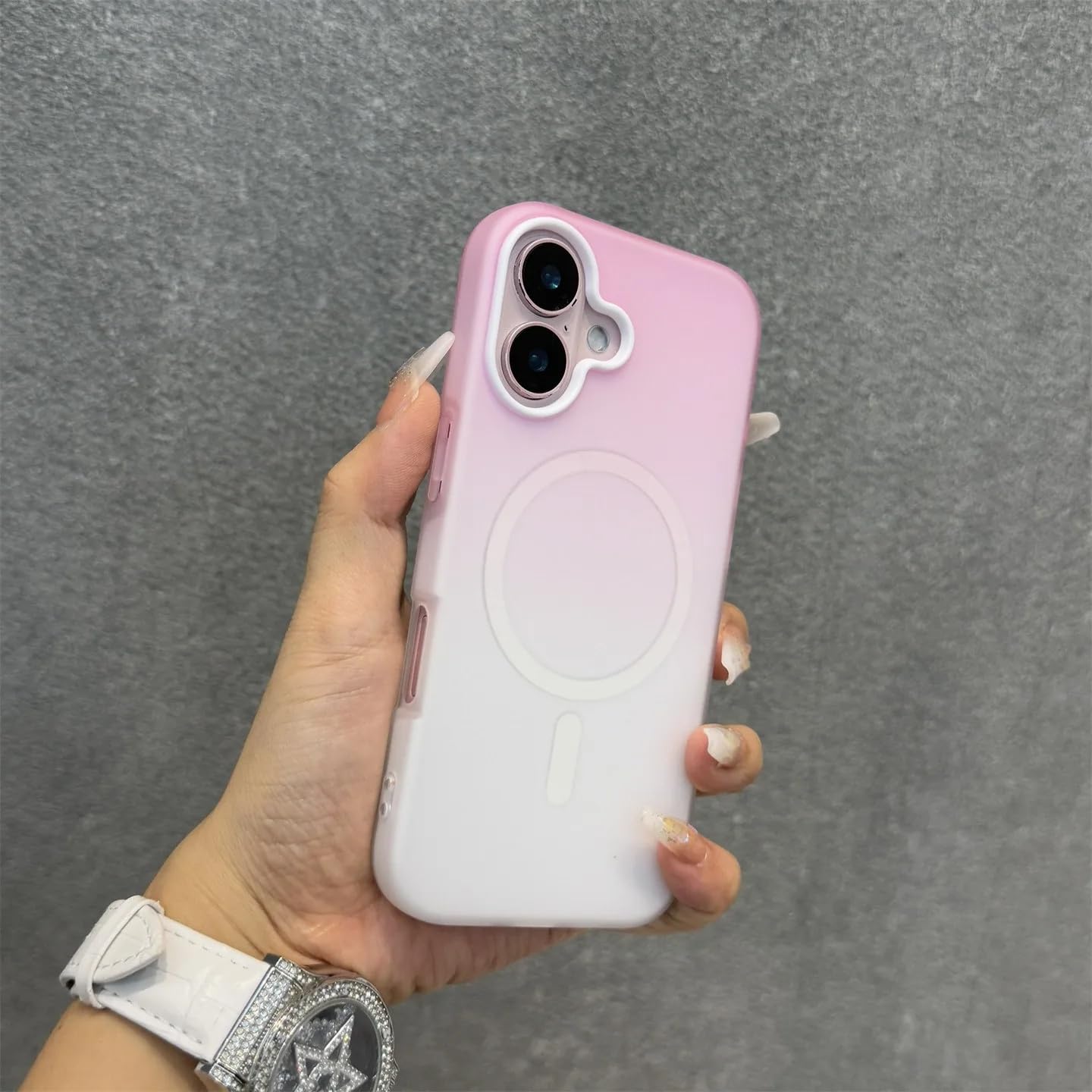 Coque magnétique pour iPhone 14 Pro Max rose style urbain chic - 7