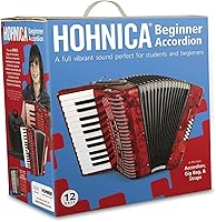 Vista 2 de Hohner Accordions 1303-RED 12 Bass Entry Level Piano Accordion (Red)