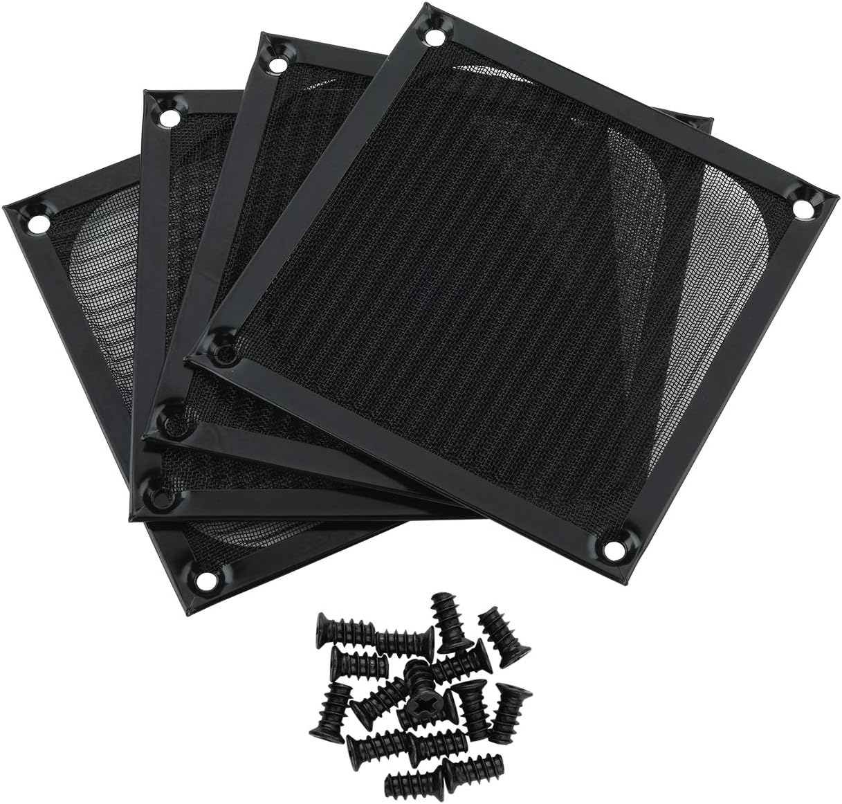 CM 4 Pcs Computer Case Fan Dust Filter PC Mesh Filter Cover Grills
