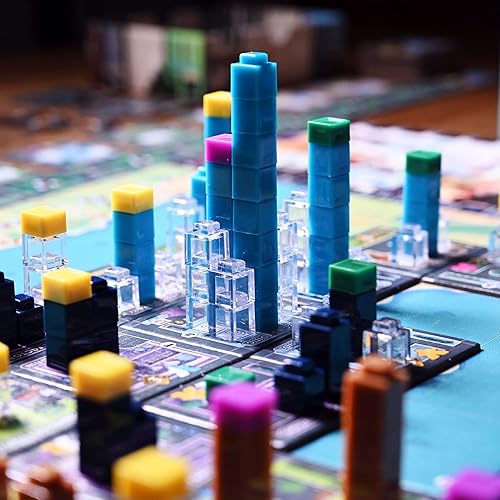Miniatura 3 de AEG Rolling Heights | Roll Your Meeples, Build The City | Empuja tu suerte, juego de construcción de piscina en los años 20 | 2-4 jugadores | A