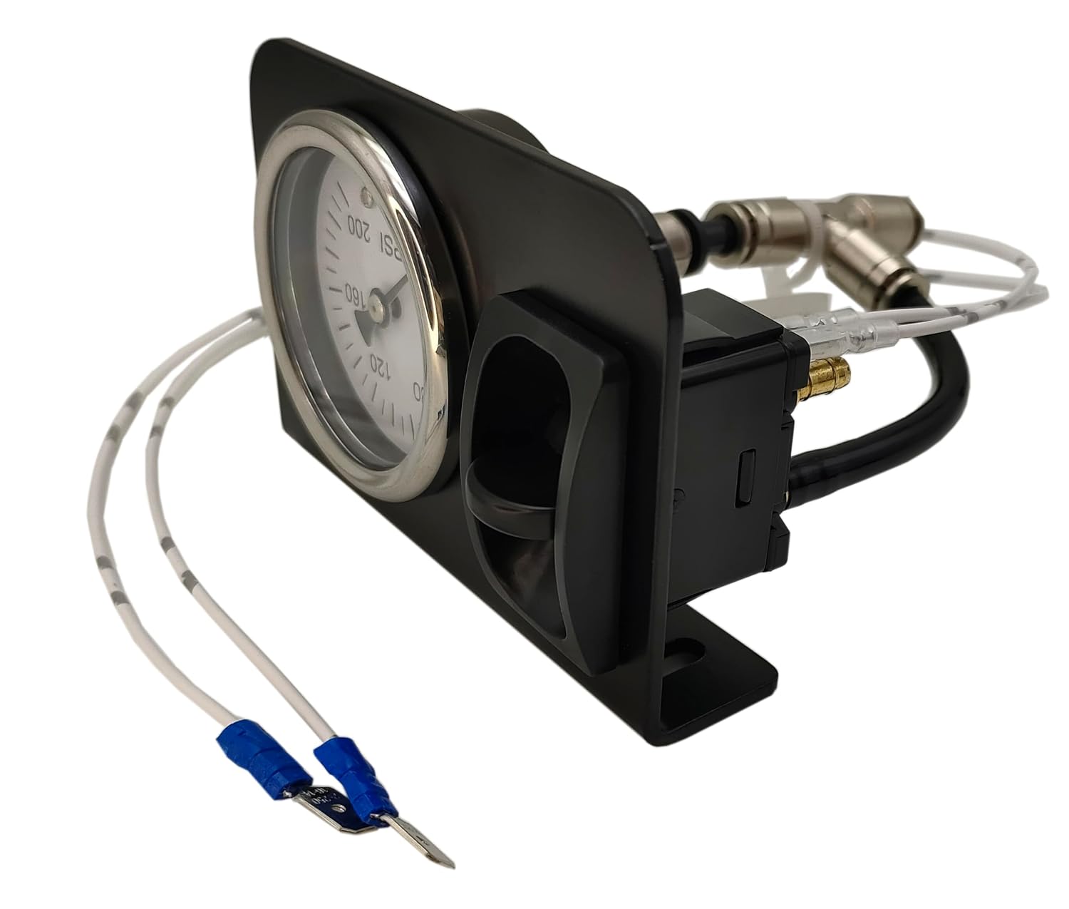 in Cab Single Air Gauge Control Kit with Electric Paddle Switch for Air Suspension Kit