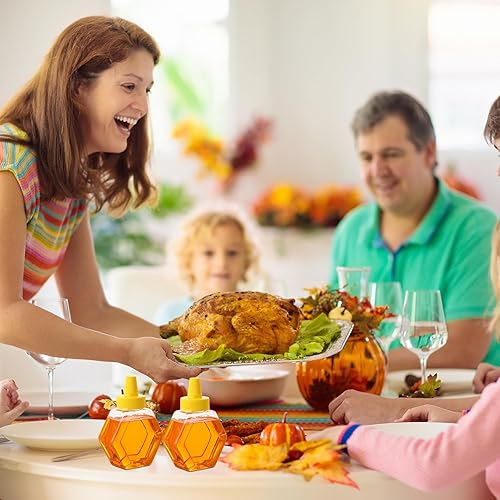 Miniatura 7 de Ziliny 32 botellas de miel de 7 onzas, botellas de plástico para miel con tapa de boquilla, recipientes de miel vacíos transparentes recargables