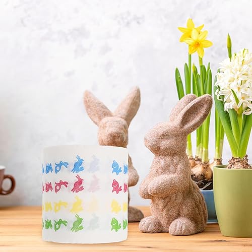 Miniatura 4 de iplusmile 2 rollos de papel higiénico de conejo de Pascua, rollo de papel higiénico de Pascua, servilletas de papel impreso, toalla de papel de