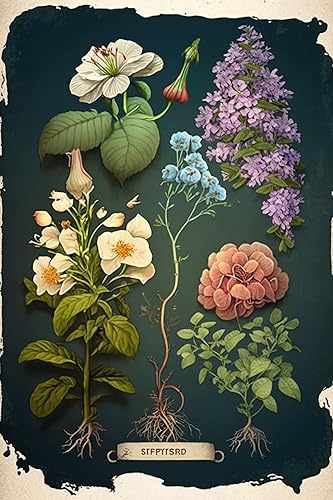 Miniatura 10 de Kits de pintura de diamantes para bricolaje, flores de conocimiento vintage, lirios oscuros, pintura de diamante, para principiantes por número,