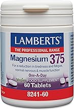 Lamberts Magnesium 375mg 60 Tablets – One-A-Day Magnesium Supplement – Vegan