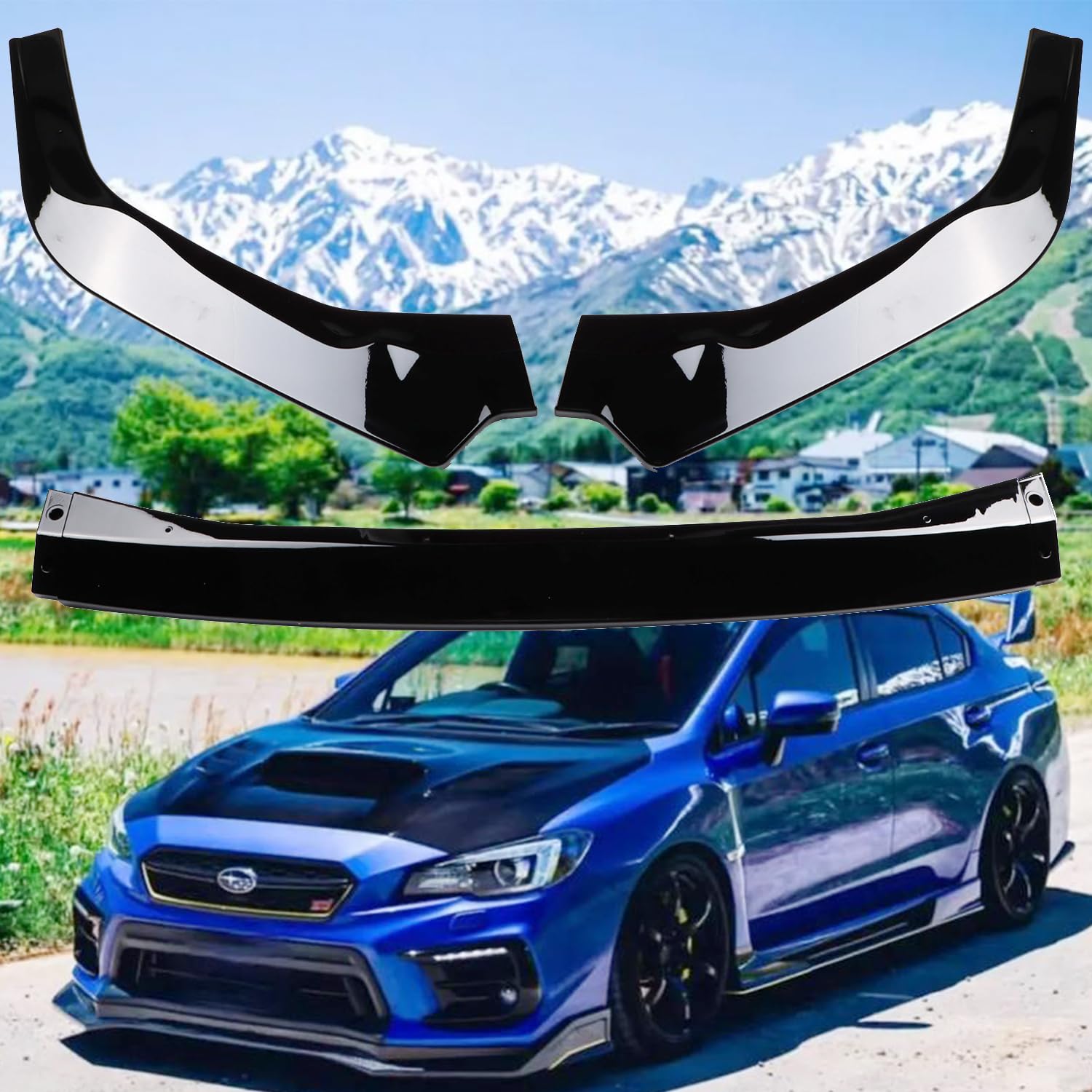 MUCO New Front Bumper Lips Compatible with Subaru WRX 2022 2023 2024 2025 VB JDM STI Style Car — view 3