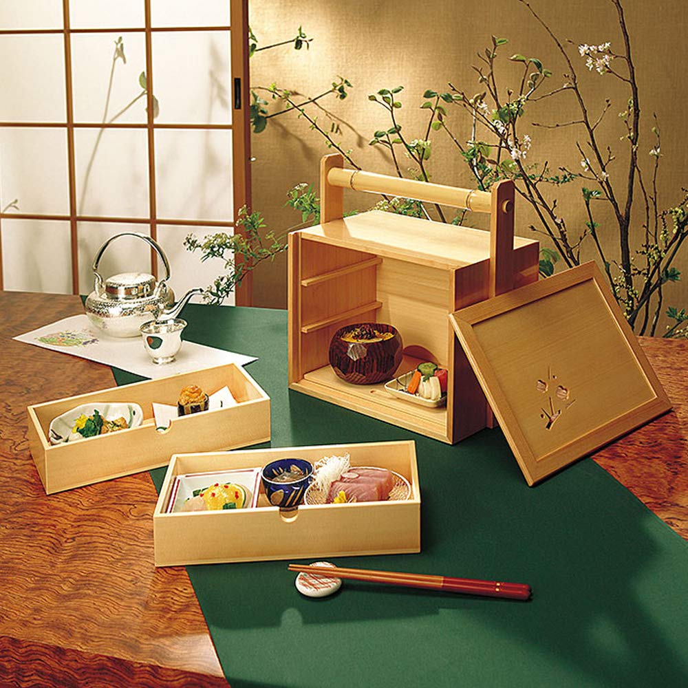 Amazon | 檜・岡持弁当 (透かし有) [ 約30 x 16.6 x H30.2cm ] 【 弁当