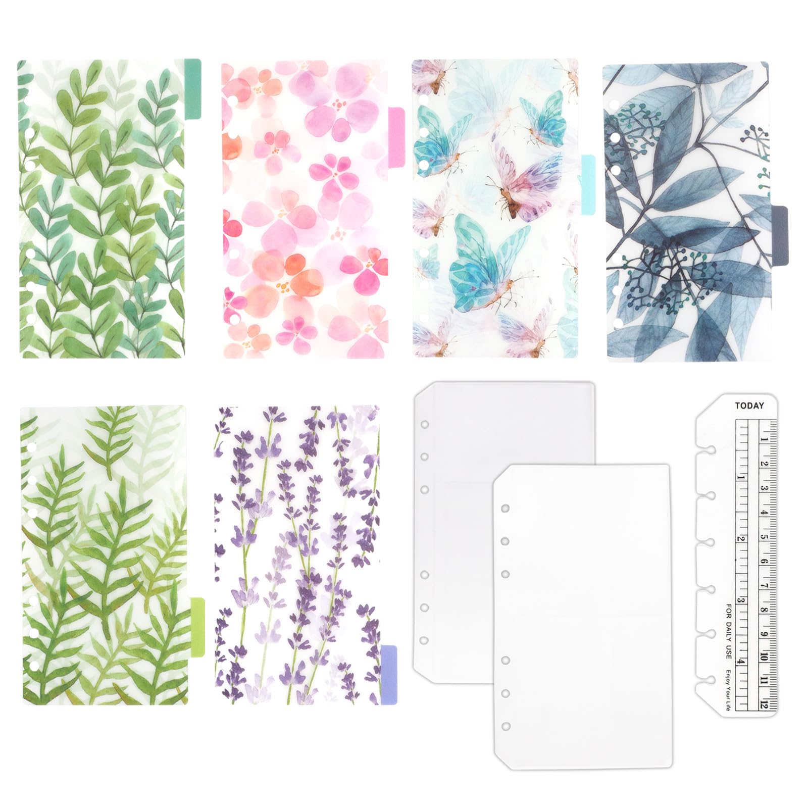 Amazon.co.jp: TSUKURIRO グリーン プラスチック インデックス 6穴