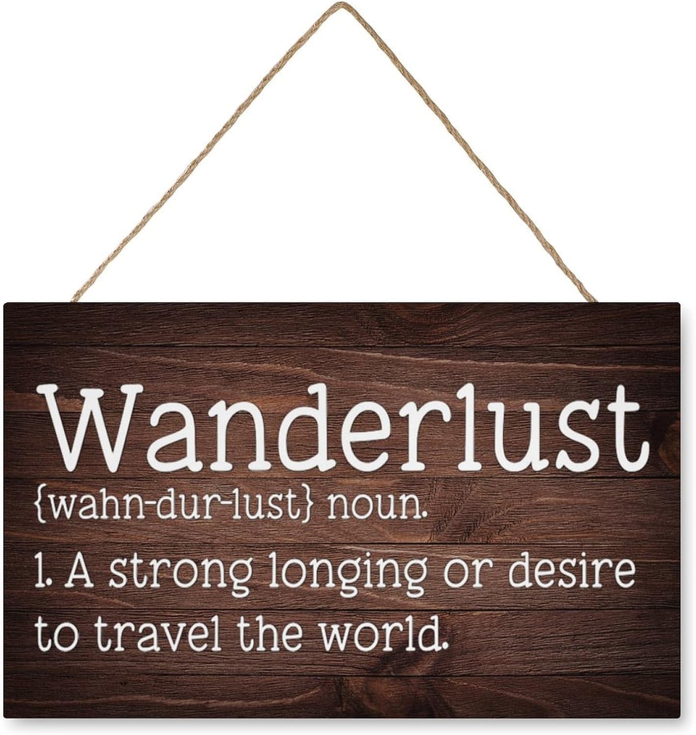 Wooden Decor Signs Wanderlust Quote Definition Funny Wooden Wall Decor Inspirational Home Farmhouse Kitchen Cafe Decoration 6x12 Inch