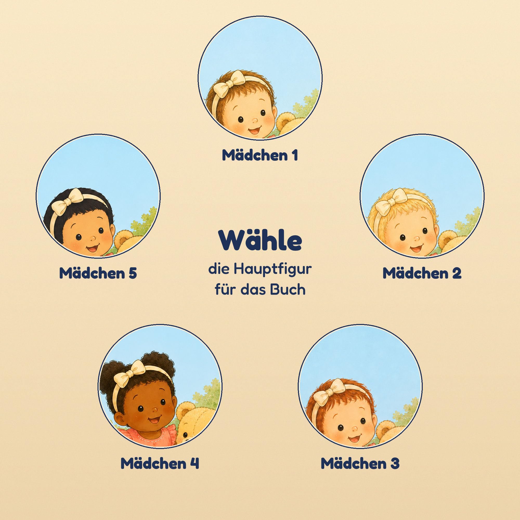 Personalisiertes Kinderbuch mit Namen zum 1. Geburtstag - Babybuch Mädchen, Figur frei wählbar - Hardcover inkl. Hörbuch - Geschenk für Enkelin & Patenkind