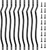 61 Pack Balusters, 29.25X1 Metal Deck Balusters with Screws,Deck Spindles, Staircase Balusters, Wave Arc Baluster for Outdoor Stair, Deck, Porch 61PC29”