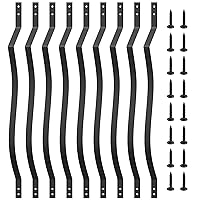 Vista 10 de Akenow Paquete de 51 balaustres de cubierta de 32.25 x 1, husillos de cubierta de metal con tornillos, balaustres de hierro para barandillas
