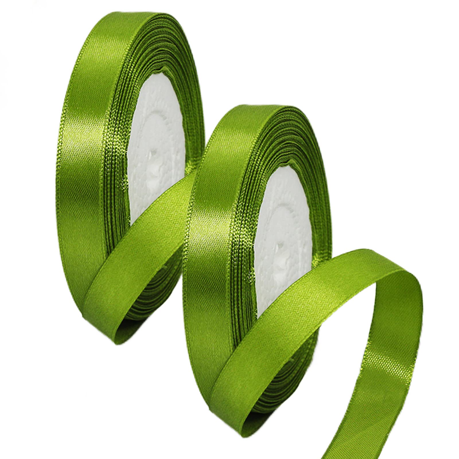 50mm Wide White Ribbon Thick Wedding Car Ribbon 22m, 2 inch Thick White Satin Ribbon for Gift Wrapping Wedding Car Christmas Birthday Cake Hair Bow Florist Bouquet Crafts Decorations — view 81