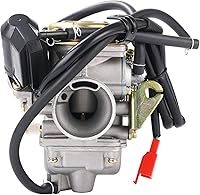 PowerMotor PD24J 24mm Carburetor for GY6 125cc-150cc ATV Go Kart Scooter Moped - Rust-Proof Aluminum Replacement