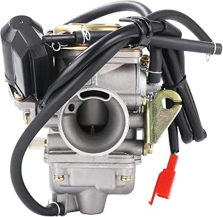 PowerMotor PD24J 24mm Carburetor for GY6 125cc-150cc ATV Go Kart Scooter Moped - Rust-Proof Aluminum Replacement