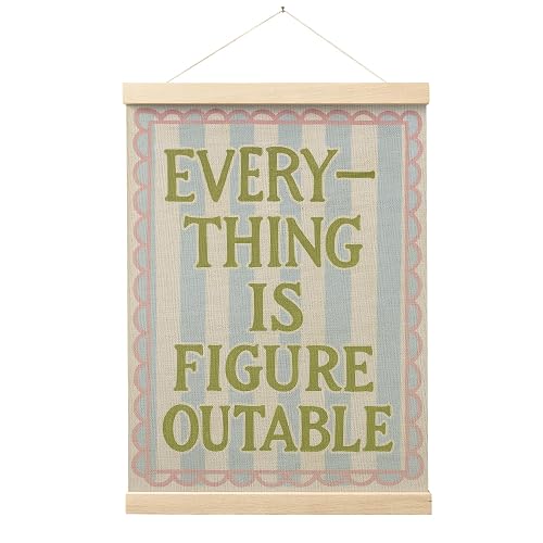 FGFK Everything Is Figureoutable Wall Art Poster Hanger Frame, Motivational