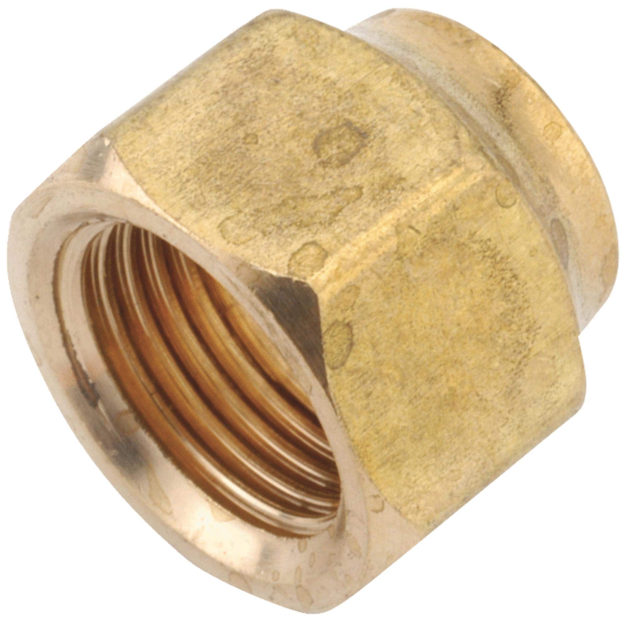 Pipe Fittings, Short Forged Refrigerator Flare Nut, Brass, 1/2-In.