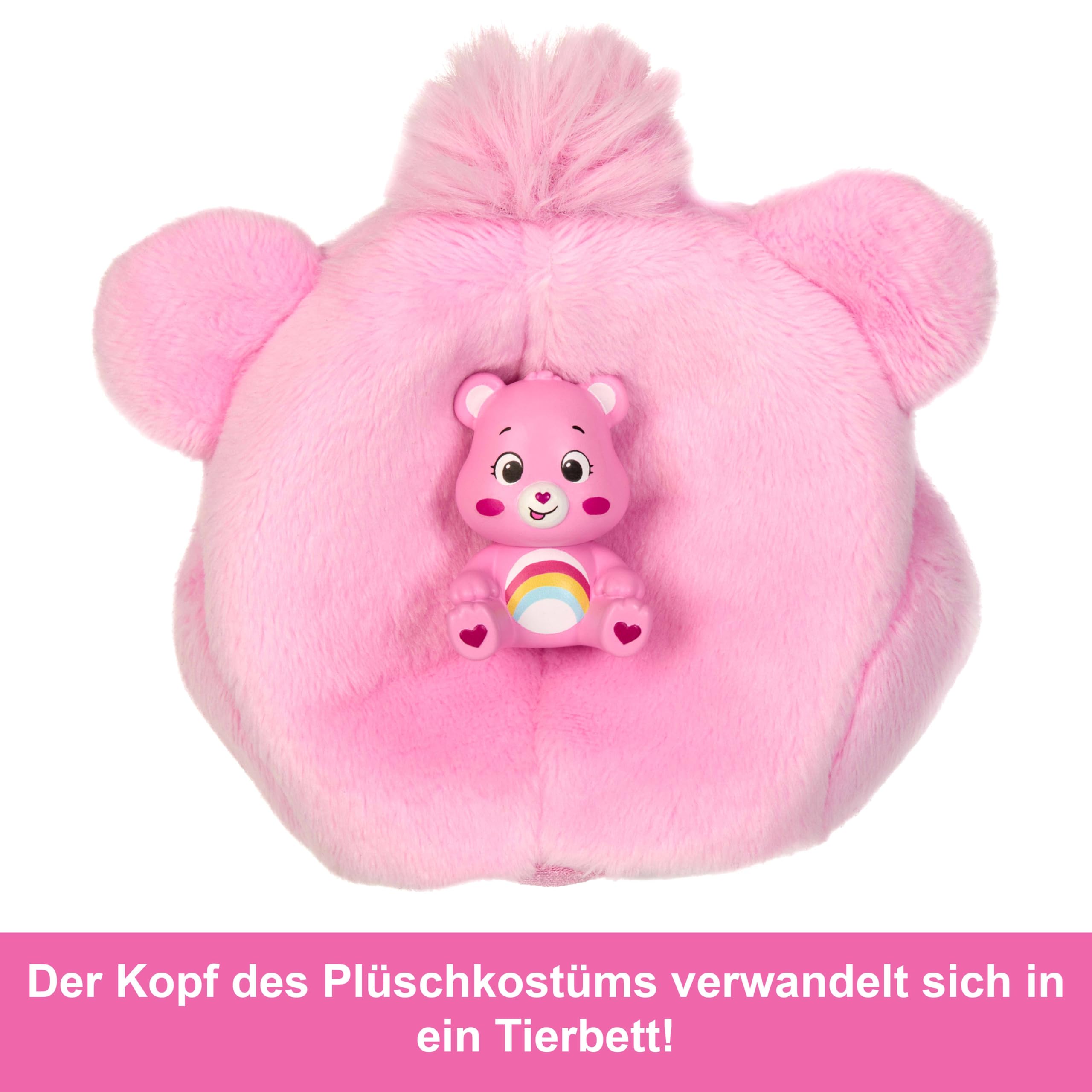 Barbie-Puppe mit Accessoires, Glücksbärchis-Reihe, Modepuppe mit plüschigem Hurrabärchi-Kostüm und 10 Überraschungen, einschließlich Farbwechsel und Mini-Bärchi, JCN95