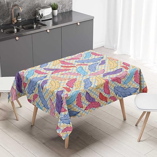 Vista 9 de Mantel de acuarela Redondo para Mesa De 4 Sillas Coral Verde Pálido Negro Mantel rústico Decoración de mesa 30 x 30 pulgadas Abstract_07