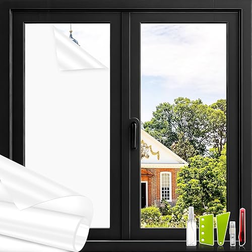 Miniatura 10 de Película opaca total para ventana, 100 % bloqueo de luz, tinte de ventana, adherencia estática, bloqueo solar, control de calor, anti rayos UV, Negro